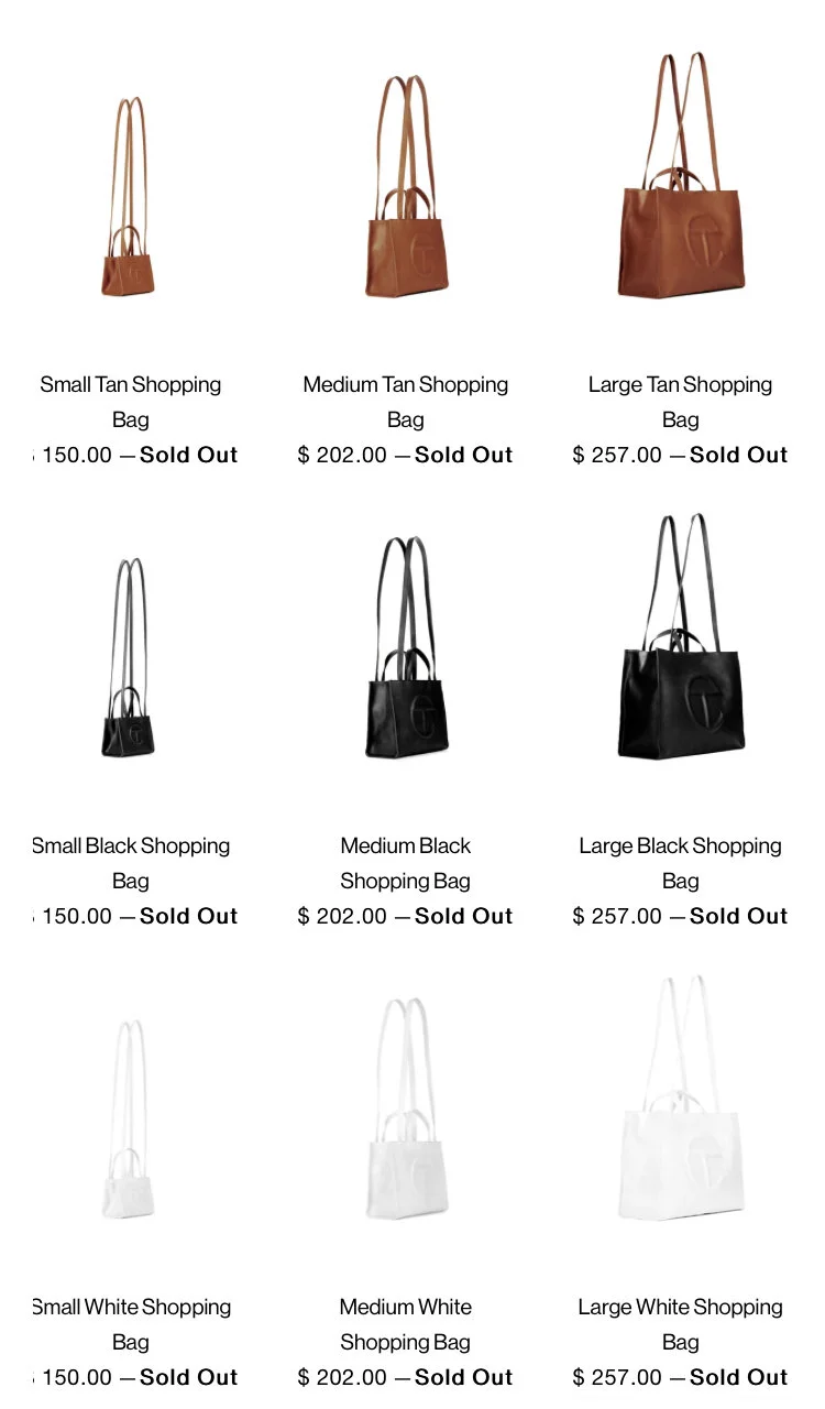 Telfar bag prices deals